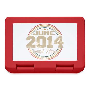 Born in June 2014 Birthday 12014 June 2014 June - Lunchbox - red - Front