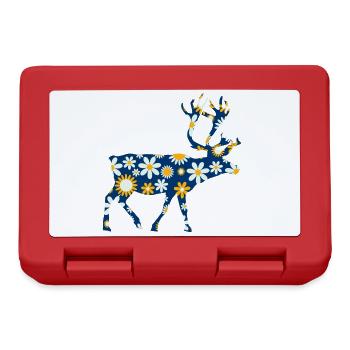 Reindeer Rennes Scandinavia - Lunchbox - red - Front