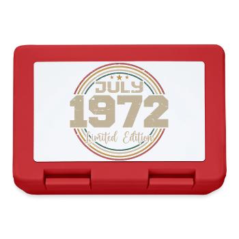 1972 Anniversaire Juillet 1972 Cadeau Juillet 1972 - Boîte à goûter - rouge - Devant