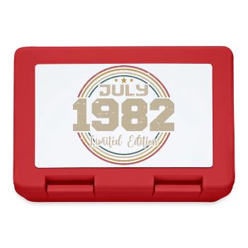 1982 Anniversaire Juillet 1982 Cadeau Juillet 1982 - Boîte à goûter - rouge - Devant