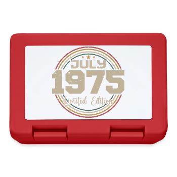 1975 Anniversaire Juillet 1975 Cadeau Juillet 1975 - Boîte à goûter - rouge - Devant