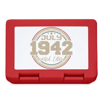 1942 Geburtstag Juli 1942 Geschenk Juli 1942 - Brotdose - Rot - Vorne