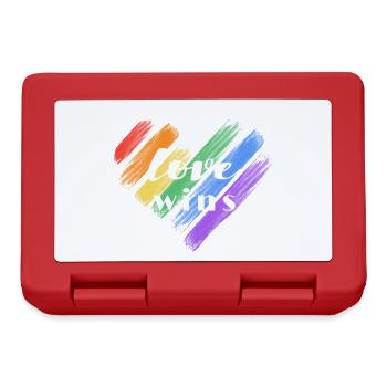 Liebe gewinnt – Regenbogenfarben - Brotdose - Rot - Vorne