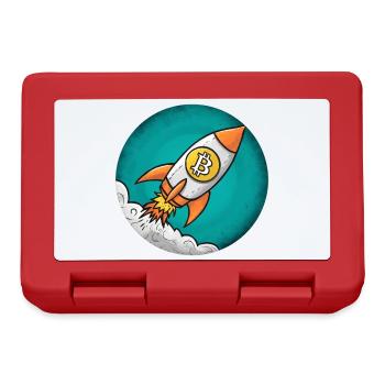 Fusée crypto : Bitcoin sur la lune ! - Boîte à goûter - rouge - Devant