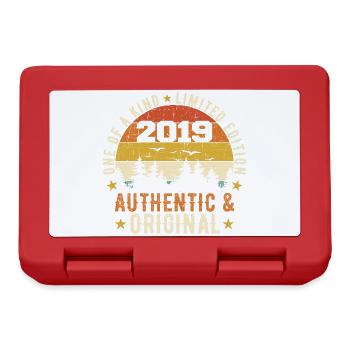 Original 2019 Geburtstagsgeschenk 2019 authentisch - Brotdose - Rot - Vorne
