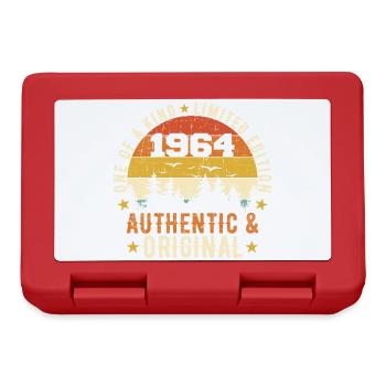 Original 1964 Geburtstagsgeschenk 1964 authentisch - Brotdose - Rot - Vorne
