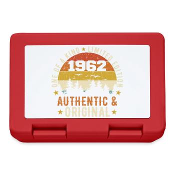 Original 1962 Geburtstagsgeschenk 1962 authentisch - Brotdose - Rot - Vorne