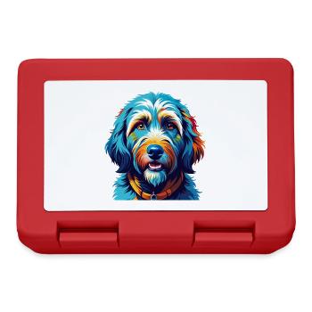Goldendoodle Hunderasse Bunte Karikatur Kawaii - Brotdose - Rot - Vorne
