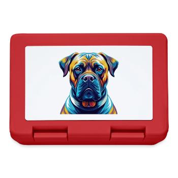 Boerboel Hunderasse Bunte Karikatur Kawaii - Brotdose - Rot - Vorne