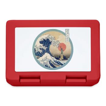 The Great Wave and New York - Lunchbox - red - Front