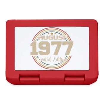 Millésime Né(e) Août 1977 Cadeau Anniversaire 1977 - Boîte à goûter - rouge - Devant