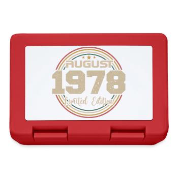 Millésime Né(e) Août 1978 Cadeau Anniversaire 1978 - Boîte à goûter - rouge - Devant