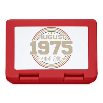 Millésime Né(e) Août 1975 Cadeau Anniversaire 1975 - Boîte à goûter - rouge - Devant