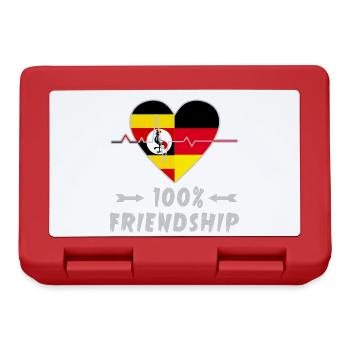 Uganda and Germany 100% friendship - Lunchbox - red - Front