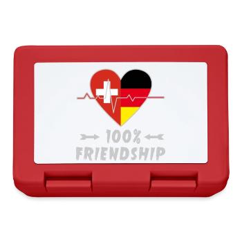 100 % amitié entre la Suisse et l'Allemagne - Boîte à goûter - rouge - Devant