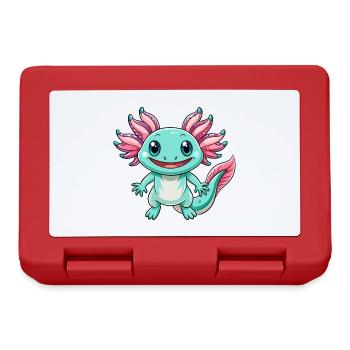 axolotl mignon personnage de dessin animé Kawaii Clipart - Boîte à goûter - rouge - Devant