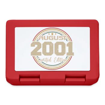 Vintage Born August 2001 Birthday Gift 2001 - Lunchbox - red - Front