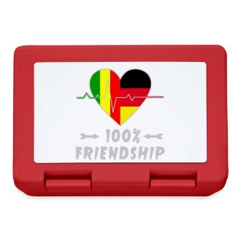 Mali und Deutschland 100% Freundschaft - Brotdose - Rot - Vorne