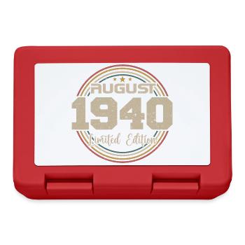 Vintage Born August 1940 Birthday Gift 1940 - Lunchbox - red - Front