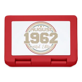 Vintage Born August 1962 Birthday Gift 1962 - Lunchbox - red - Front
