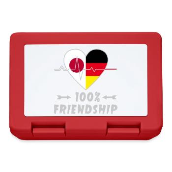 100 % amitié entre le Japon et l'Allemagne - Boîte à goûter - rouge - Devant