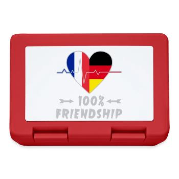 La France et l'Allemagne : une amitié à 100 % - Boîte à goûter - rouge - Devant