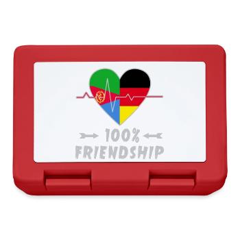 Eritrea und Deutschland 100% Freundschaft - Brotdose - Rot - Vorne