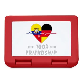 L'Equateur et l'Allemagne sont 100 % amis - Boîte à goûter - rouge - Devant