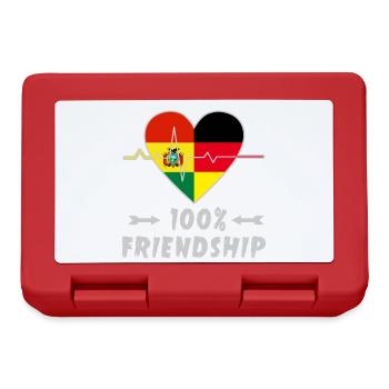 La Bolivie et l'Allemagne : amitié à 100 % - Boîte à goûter - rouge - Devant