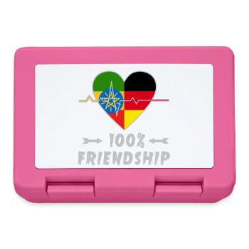 Äthiopien und Deutschland 100% Freundschaft - Brotdose - Pink - Vorne
