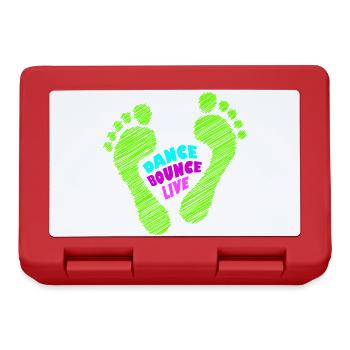Dance Bounce Live pieds nus vert néon - Boîte à goûter - rouge - Devant