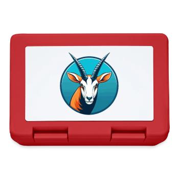 Oryx mignon kawaii dessin animé clipart animal de compagnie logo - Boîte à goûter - rouge - Devant