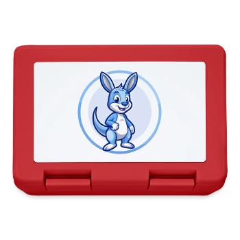Kangaroo Blue Kawaii Cartoon Character Clipart Pet - Lunchbox - red - Front