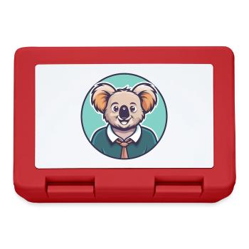 Koala Kawaii Cartoon Figur Tier Haustier Gesicht - Brotdose - Rot - Vorne