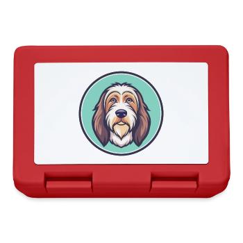 Basset Griffon Vendeen Hunderasse Karikatur Kawaii - Brotdose - Rot - Vorne