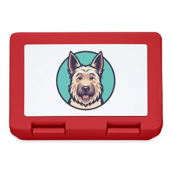 Berger Picard Hund Rasse Cartoon Kawaii Clipart Haustier - Brotdose - Rot - Vorne