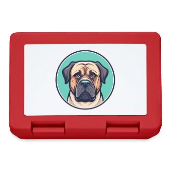 Dogue brésilien chien race dessin animé Kawaii Clipart - Boîte à goûter - rouge - Devant