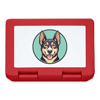 Cao da Serra De Aires Hunderasse Cartoon Kawaii Haustier - Brotdose - Rot - Vorne