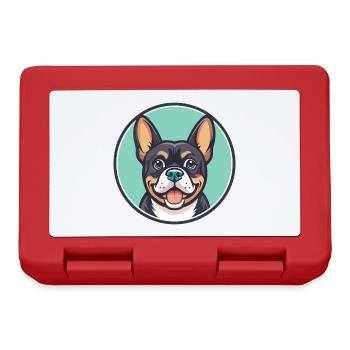 Cao De Castro Laboreiro Hunderasse Karikatur Kawaii - Brotdose - Rot - Vorne