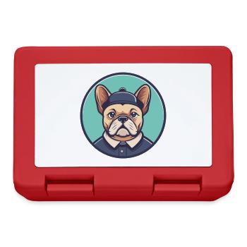 Chien Francais Dog Breed Cartoon Kawaii Clipart - Lunchbox - red - Front