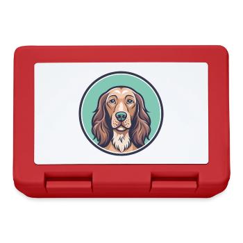 Irischer Setter Hund Rasse Cartoon Kawaii Clipart Haustier - Brotdose - Rot - Vorne