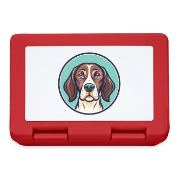 Portuguese Pointer Dog Breed Cartoon Kawaii - Lunchbox - red - Front