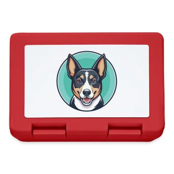 Saint Miguel Cattle Dog Breed Funny Cartoon Kawaii - Lunchbox - red - Front