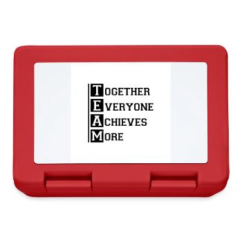 TEAM Together Everyone Achieves More - Brotdose - Rot - Vorne