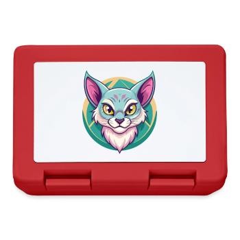 Australische Nebelkatzenrasse Cartoon Kawaii Tier - Brotdose - Rot - Vorne