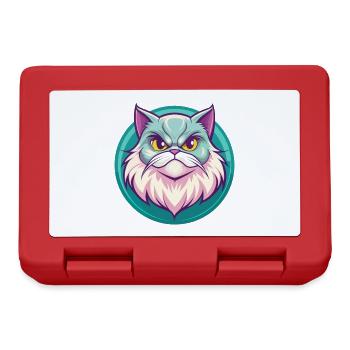 Persische Katze Rasse Cartoon Kawaii Tier Haustier - Brotdose - Rot - Vorne