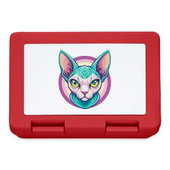 Sphynx Chat Race Dessin Animé Kawaii Animal Pet - Boîte à goûter - rouge - Devant