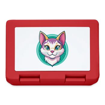 Coréen Bobtail Chat Race Dessin Animé Kawaii Animal Pet - Boîte à goûter - rouge - Devant