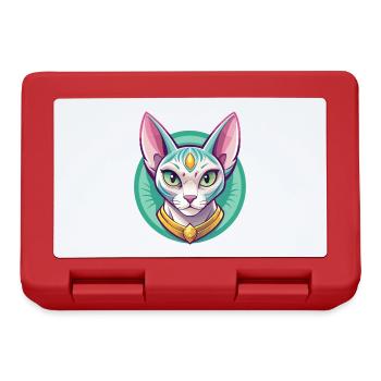 Égyptien Mau Chat Race Dessin Animé Kawaii Animal Pet - Boîte à goûter - rouge - Devant