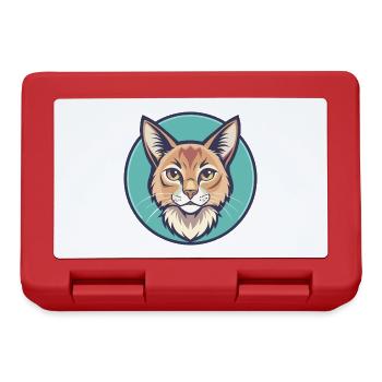 Chat Somali Race Dessin animé Kawaii Animal Pet - Boîte à goûter - rouge - Devant